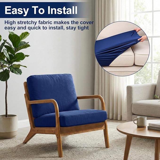 Smiry Waterproof Patio Cushion Covers, Stretch Outdoor Furniture Covers | Couch - Image 7