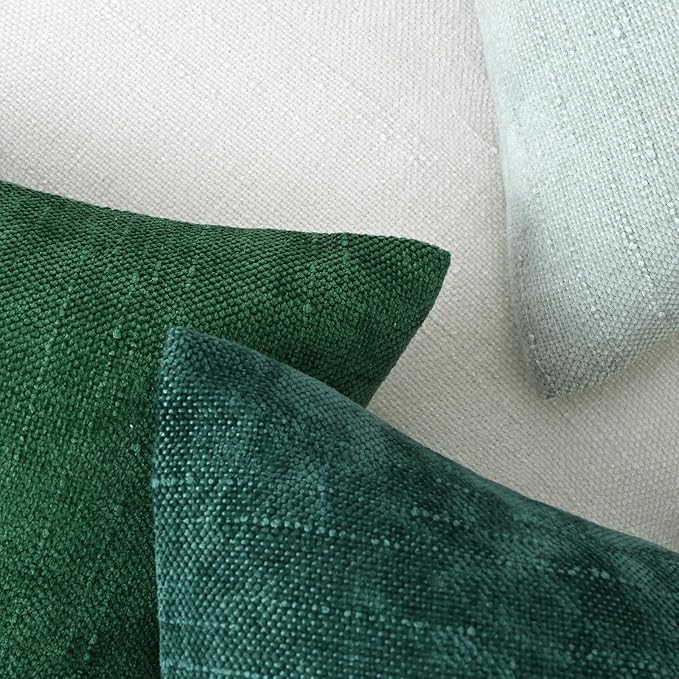 Set of 4 Soft Textured Decorative Throw Pillow Covers 18x18 Inch Cozy Farmhouse - Image 6