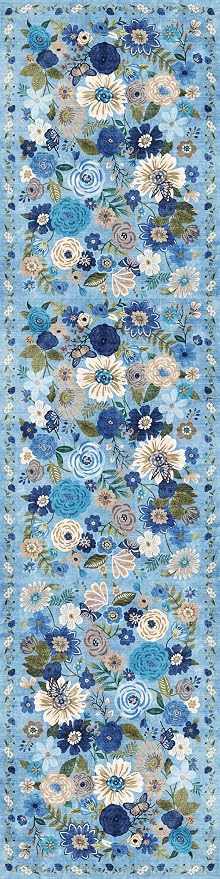 Blue Hallway Runner Rug 2'6''x14' - Image 3