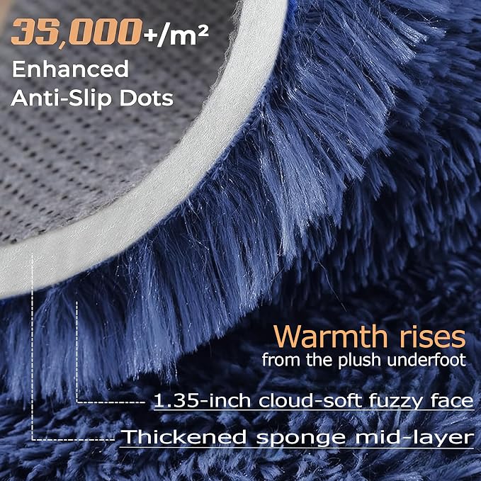 6x9 Area Rug for Living Room: Fluffy Shag Soft Washable Rugs Large Fuzzy Plush - Image 4