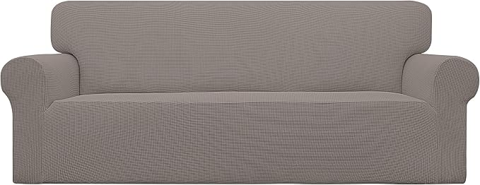 Easy-Going Stretch Oversized Sofa Couch Slipcover Washable Taupe | 1-Piece by Easy-Going