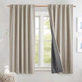NICETOWN Natural Thick Linen Blend 100% Blackout Curtains by NICETOWN
