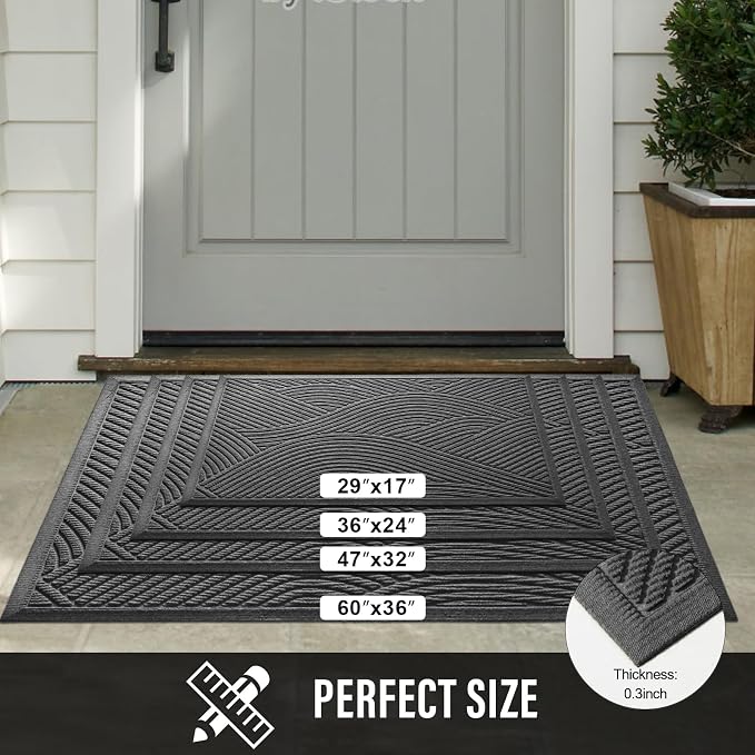 Sturdy Front Door Mat, Absorbent Muddy Dirt Resist Welcome Door Mats Outdoor - Image 6
