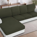 H.VERSAILTEX Sectional Couch Covers 4 Pieces Sofa Seat Cushion Covers L Shape by HVERSAILTEX
