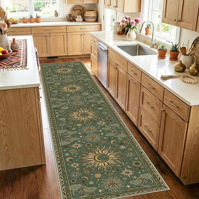 Vacuum-Friendly, 2x10 Washable Area Rug by meejou