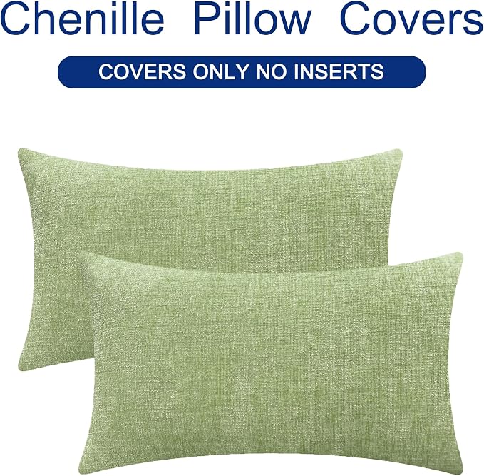 CaliTime Decorative Couch Throw Pillow Covers 20 X 12 Inches Sage Green | Pack - Image 6