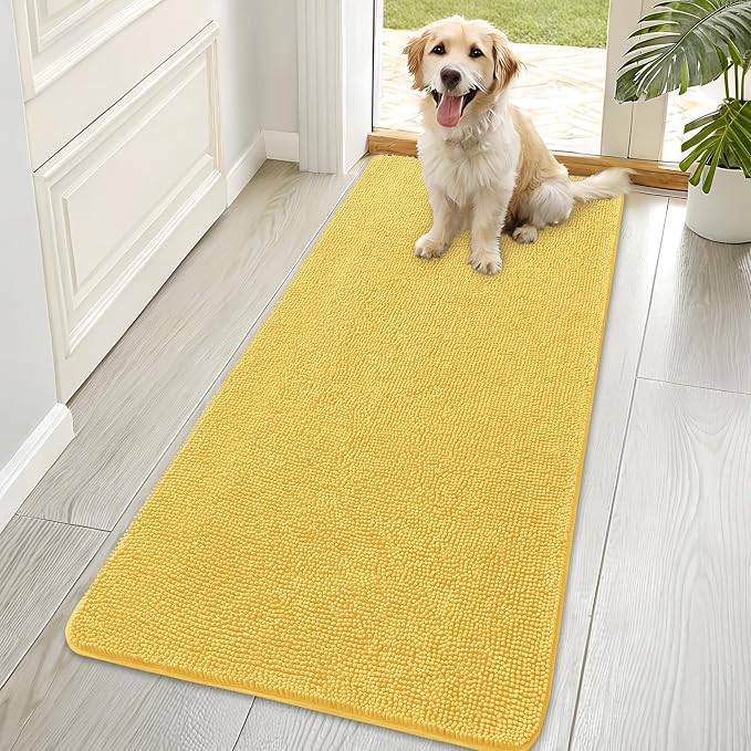 OLANLY Dog Door Mat for Muddy Paws 70x35, Super Absorbent Chenille Mud Mat | by OLANLY