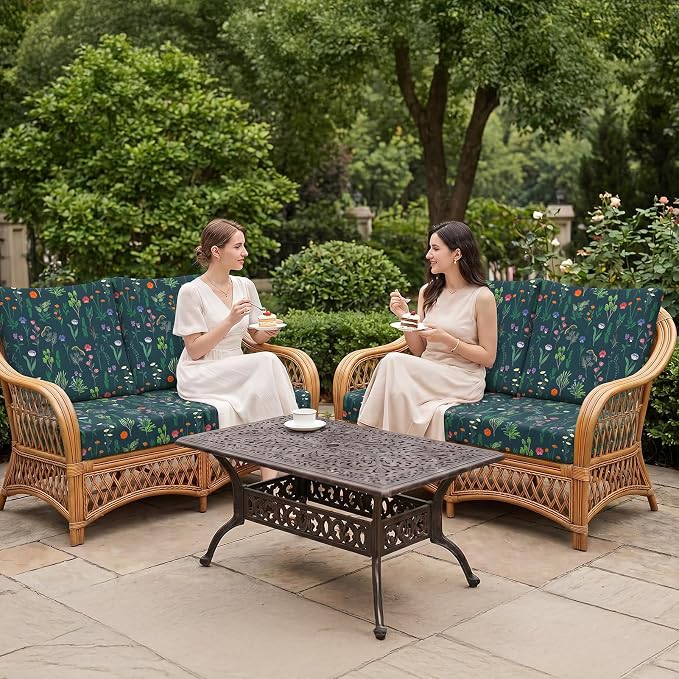 8Pcs Patio Cushion Covers Stretch Outdoor Furniture Protector Slipcovers | - Image 2