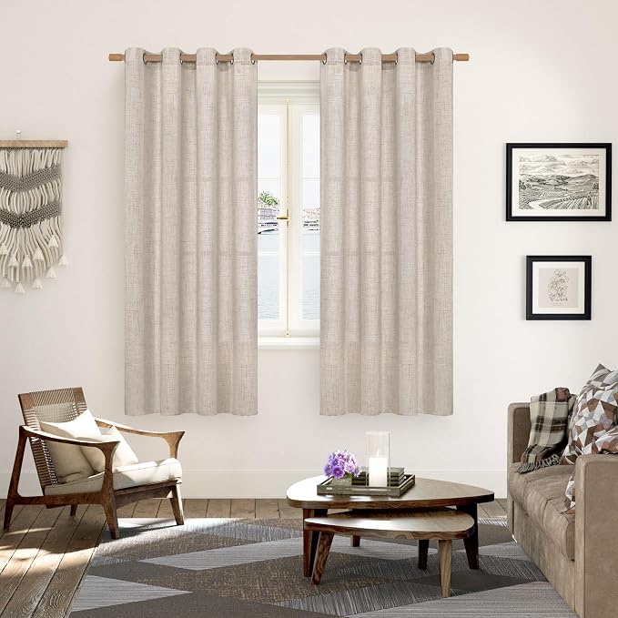 YoungsTex Natural Linen Curtains 78 Inch Length - Image 2