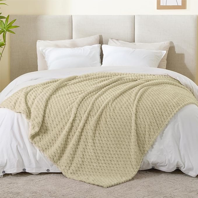 BEDELITE Almond Twin Blanket for Couch, Soft Cozy Gifts for Women, 60 * 80 | 3D - Image 7