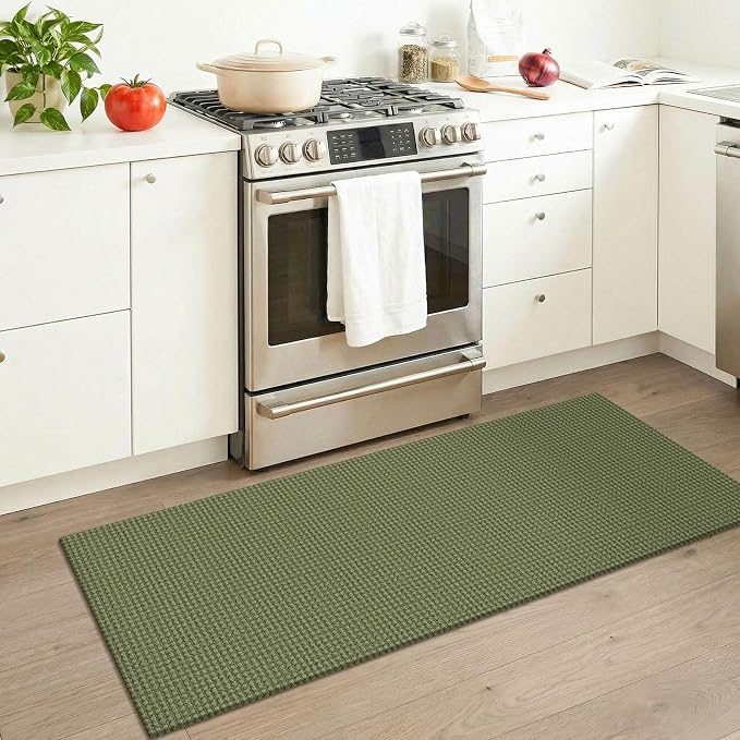 KOZYFLY Woven 2x5 Entry Runner Rug, Washable Runners - Image 3