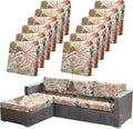 CALBODE 12Pcs High Elastic Digitally Printed Sofa Seat Cushion Cover, Soft & by CALBODE