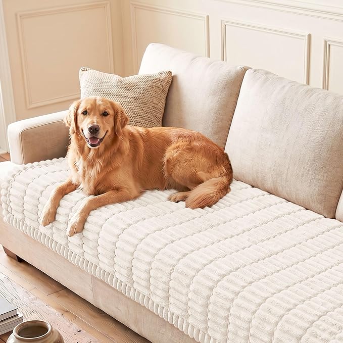 Couch Cover for Dogs, Washable Non Slip Plush Flannel Sofa Protector | Thick by hyha