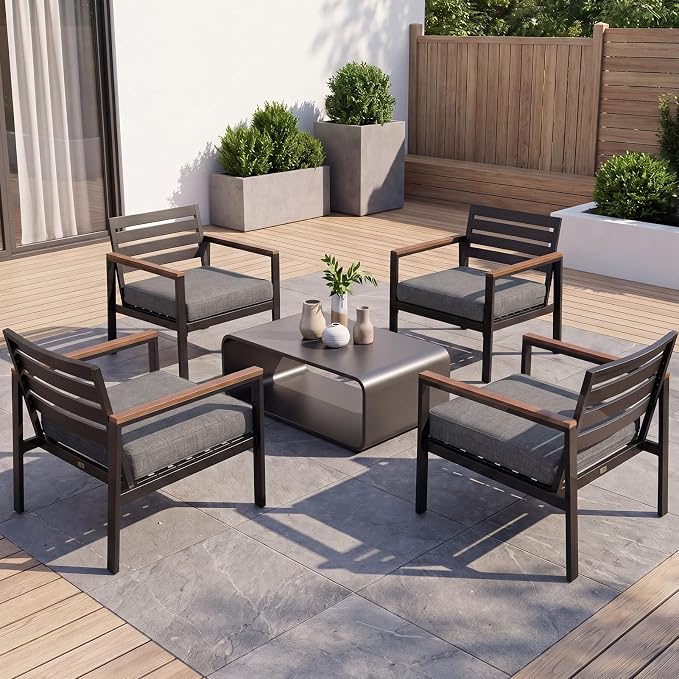 4Pcs Patio Cushion Covers Stretch Outdoor Furniture Protector Slipcovers | - Image 6
