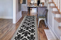 Custom Length Cut to Size Fleur de Lis Inspired Carpet Runner Rug for Hallways, Non Slip Rubber Backed, 31 inch Wide X Customized Length, Royal Grey, 31 inch X 11 feet