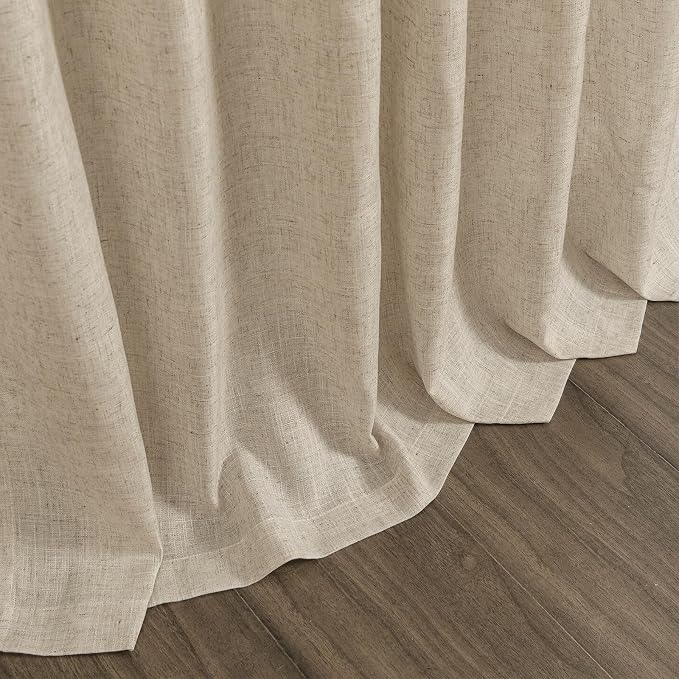 Taupe Burlywood Linen Curtains for Living Room 98 Inches Long Light Filtering - Image 9