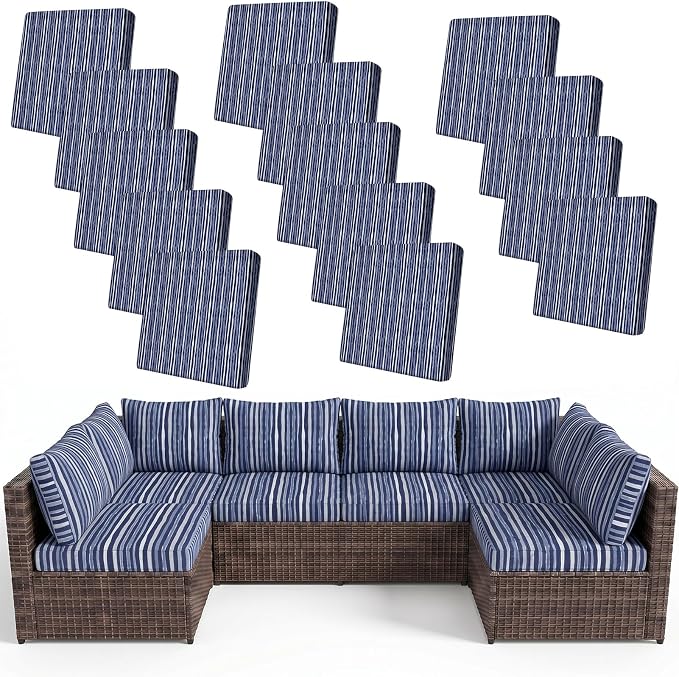 14Pcs Patio Cushion Covers Stretch Outdoor Furniture Protector Slipcovers | by pickyNproud
