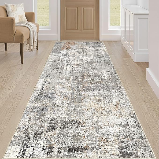 LOONGRUG Runner Rug 3x10 Washable Non-Slip Kitchen Neutral Modern Rug | - Image 4