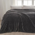 NEWCOSPLAY Fleece Ribbed Cozy King Blanket by NEWCOSPLAY
