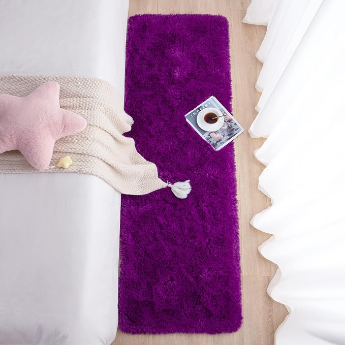Chicrug Soft Runner Rugs for Bedroom Living Room Plush Fluffy Rug 2x6 | Shag - Image 5