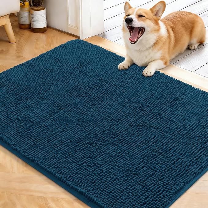 OLANLY Dog Door Mat for Muddy Paws 40x32, Super Absorbent Chenille Mud Mat | by OLANLY
