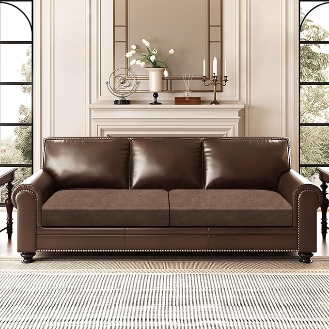 ANARACHON Leather Look Couch Cushion Covers Sofa Seat Slipcovers Sets Couches - Image 2