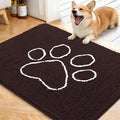 OLANLY Dog Door Mat for Muddy Paws 40x32, Paw Print Design Chenille Mud Mat | by OLANLY