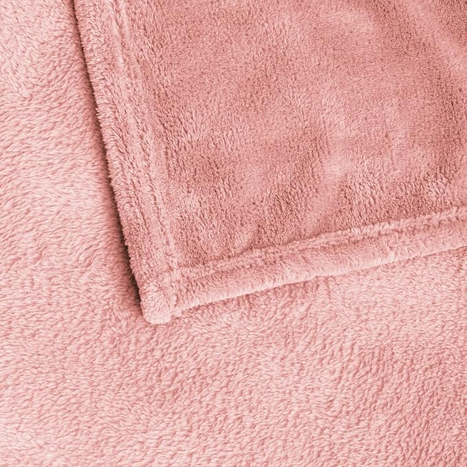 BEDELITE Fleece Blanket Soft Plush Twin Size Blanket Pink 60"x80" | Ultra Soft - Image 8