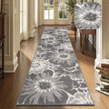 Findosom Hallway Runner Rug 2x8, Non Slip High-Low Textured Floral Washable by Findosom