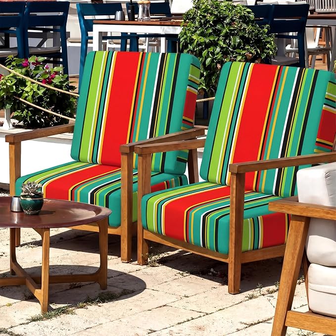 Geyoga 8 Pcs Patio Stretch Sofa Cushion Covers Outdoor Cushion Covers - Image 2