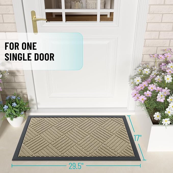 OLANLY Front Door Mat Outside Entrance, Waterproof Heavy-Duty Doormat | 29.5x17 - Image 2