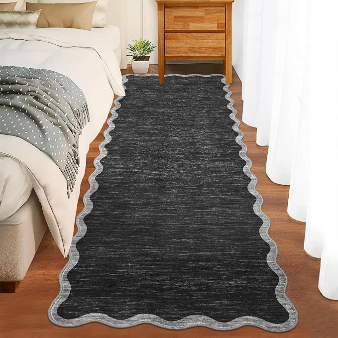 GarveeHome Scalloped Washable Runner Rug 2x6 Modern Non Slip Kitchen Rugs | by GarveeHome