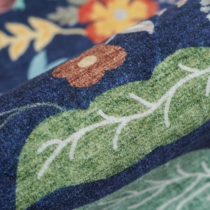 Washable 2'6x12 Hallway Runner Rug: Entryway Non Slip Floral Rug Farmhouse Soft - Image 8