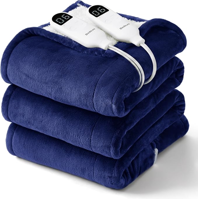 Bedsure Heated Blanket Queen Size, Dual Control Electric Blanket, 6 Heat/6 by Unknown