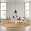 Hausattire Jute Braided Round Area Rug, 8 ft | 100% natural jute, hand woven by Hausattire