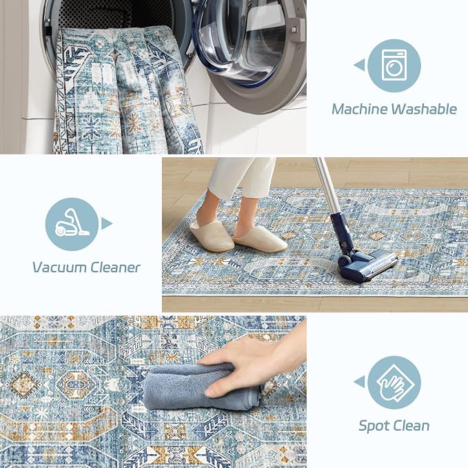 Madane Washable Runner Rugs 2x12 Long - Image 5