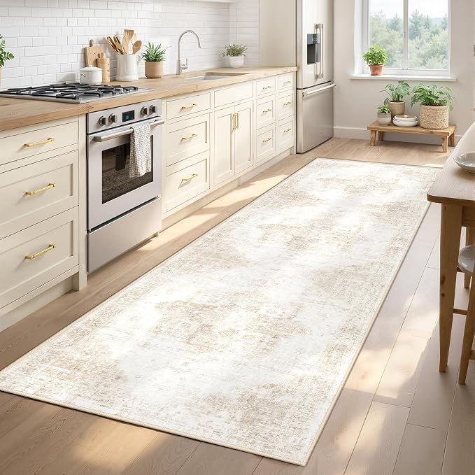 Runner Rug 2x8 Washable Rug, Vintage Boho Medallion Hallway Runner Non-Slip - Image 2