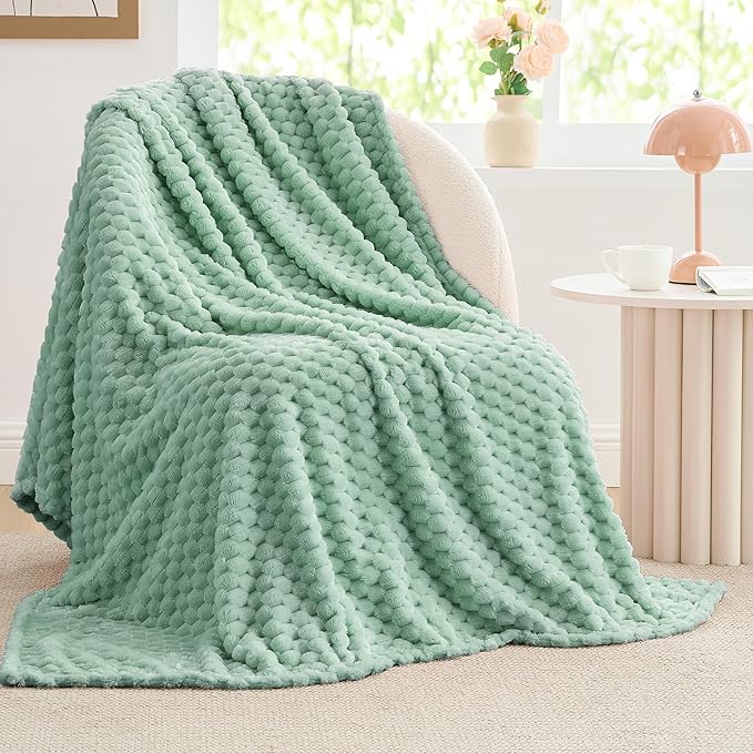 BEDELITE Mint Green Throw Blanket by BEDELITE