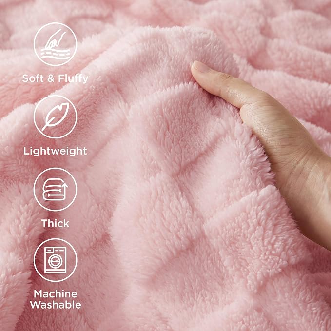 Bedsure GentleSoft Pink Twin Blanket - Image 3