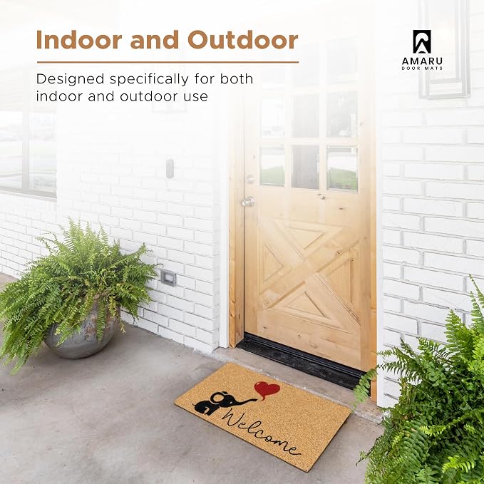 Coir Welcome Mat, 17 x 29 in | 100% Natural Coir, Anti-Shedding, Durable PVC - Image 5
