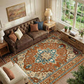 RELEANY Washable Area Rug, Water Repellent, Pet Friendly, Vintage Floral Boho by RELEANY
