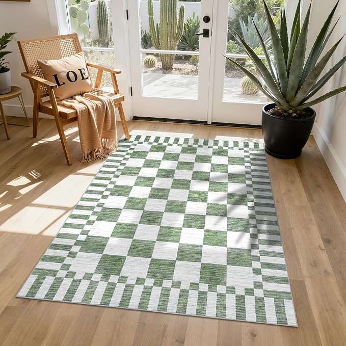 GarveeHome Checkered Rug 3x5 Area Rugs - Image 2