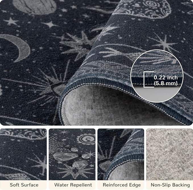 Vacuum-Friendly, 2x3 Washable Area Rug - Image 3