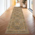 Non Slip 2x10 Gold Brown Hallway Runner - 10ft Long Runner Rugs by HazoHaus