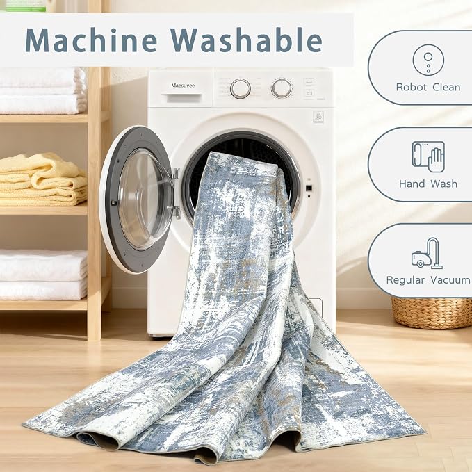 8x10 Washable Area Rugs for Living Room, Dining Room, Playroom - Image 4