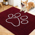 OLANLY Dog Door Mat for Muddy Paws 40x32, Paw Print Design Chenille Mud Mat | by OLANLY
