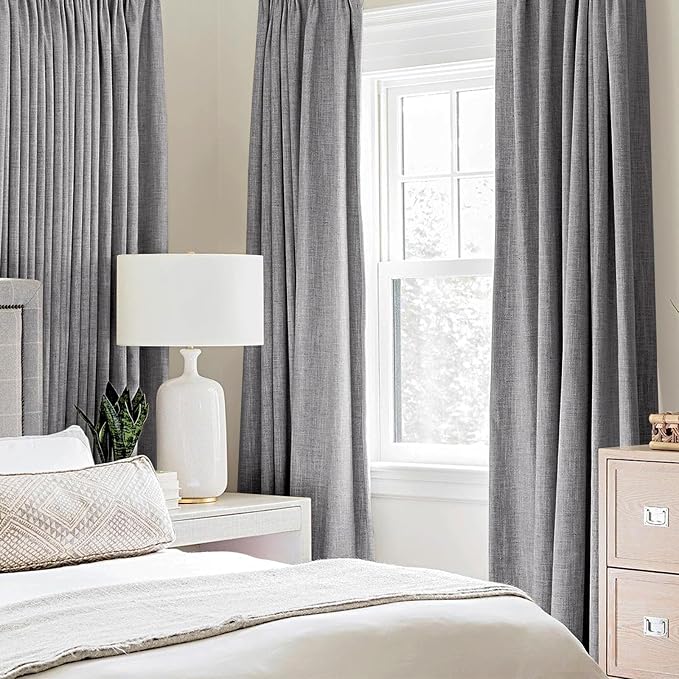 MIULEE 100% Blackout Linen Curtains - Image 2