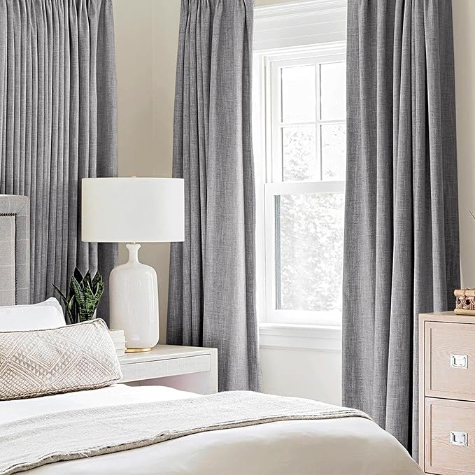 MIULEE 100% Blackout Linen Curtains - Image 2
