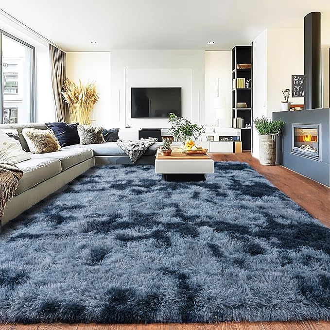 Pionblank 8x10 Rug for Living Room, Fluffy Plush Large Area Rug by PIONBLANK