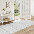 cotiled Hallway 2.6x8 Runner Rugs Washable Boho Rug Grey | Stain Resistan by COTILED